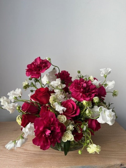 Hot Pink And Red Roses