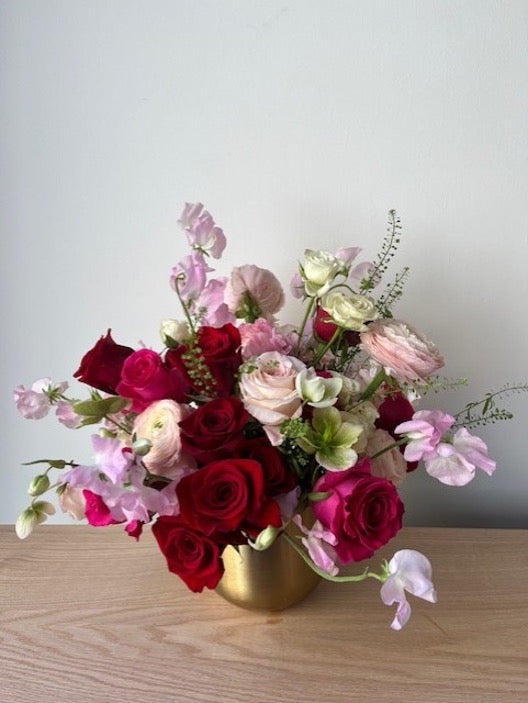Roses, Ranunculas and Sweet Peas